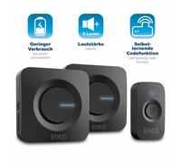 Timbre Inalámbrico Con 2 Receptores Puerta 52 Melodía IP56 Impermeable