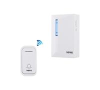 Timbre inalámbrico con control remoto Voye V015F compatible con música para el hogar y 38 pistas de acordes (Color: Blanco): Regalo sorpresa V015F