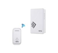 Timbre inalámbrico con control remoto Voye V022F compatible con música para el hogar y 38 pistas de acordes (Color: Blanco): Regalo sorpresa V022F