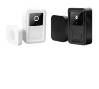 Timbre inalámbrico de video HD con intercomunicador bidireccional y visión nocturna, función de cambio de voz para hogar inteligente, alcance de 150 m, carcasa ABS