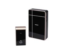 Timbre inalámbrico elegante en negro y dorado, ideal para cualquier hogar. Disfruta de su versatilidad y fácil instalación, añadiendo un toque moderno a tu entrada.