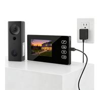 Timbre inalámbrico exterior con cámara, doorbell, 1080P Timbre Videoportero IP65 Impermeable Inalámbrico con Pantalla de 4,3 Pulgadas, visión Nocturna, No Requiere WiFi,Videoportero para el Hogar