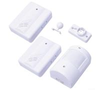 Timbre inalámbrico inteligente con sensor de movimiento infrarrojo dividido, detecta movimiento hasta 150 metros, incluye sonda y dos hosts para un monitoreo de seguridad mejorado