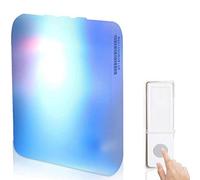 Timbre Inalámbrico, Llamador Sordo envejecido con 7 Tipos de Tonos de Color de la Lámpara Flash, Impermeable Eléctrico Timbre de Botón, 32 Melodías a 5 Niveles de Volumen, Alcance de 200 Metros