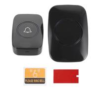 Timbre Inalámbrico para Cuidadores Alerta Remota y Receptor | ABS Negro, Circuito Digital Antiinterferencias, Uso en Dormitorio y Viviendas, Aviso para Visitas