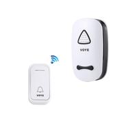 Timbre inalámbrico para el hogar Voye V025F con 38 rieles para cables (estándar de EE. UU.) (Color: blanco): Regalo sorpresa V025F