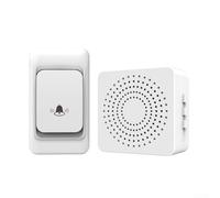 Timbre inalámbrico para exteriores de Reino Unido, amplia cobertura, 150 m, receptor alimentado por USB, 38 tonos de anillo, transmisor de control de volumen de 3 pasos para plano