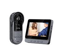 Timbre inalámbrico para exteriores, resistente al agua, 1080P, con cámara, pantalla IPS de 4,3 pulgadas,