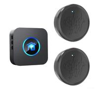 Timbre inalámbrico para perro sensible al tacto con variedad de tonos de llamada para una comunicación eficaz (1 receptor + 2 botones)