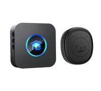 Timbre inalámbrico para puerta de mascota para entrenamiento de orinal, sensible al tacto para cachorro con 55 tonos de llamada, volumen ajustable -110 dB, para una fácil instalación para (1 receptor