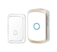 Timbre inalámbrico que funciona con pilas, impermeable, inalámbrico, enchufable, timbre de puerta inalámbrico, kit de timbre inalámbrico para hogares, hoteles, garajes, villas, jardines, hospitales