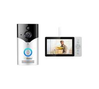 Timbre Inalámbrico SH054 con Pantalla de 5 Pulgadas, 4 MP, 1440p, WIFI, Videoportero con Gran Angular de 120 Grados y Cámara con Visor Visual.