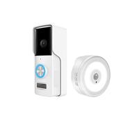 Timbre inalámbrico Smart Home Wifi Intercomunicador electrónico Timbre inalámbrico impermeable Digital Video Doorbell (Color : Svart, Tamaño: Talla única)