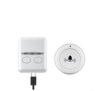 Timbre inalámbrico tipo C inteligente, receptor RF433 MHz con 30 melodías, configuración fácil de usar, niveles de volumen ajustables para seguridad del hogar (control remoto negro)