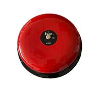 Timbre industrial de 20 cm con sonido fuerte, ideal para señalización en fábricas y talleres.