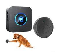 Timbre inteligente inalámbrico para perro con gran área táctil para entrenamiento de orinal, volumen ajustable de hasta 110 db, 55 tonos de llamada y función de memoria, negro (1 receptor + 1 botón)