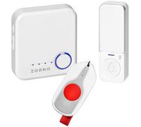 Timbre Inteligente Inalámbrico Sigo AC Wi-Fi Tuya + Botón de Pánico SOS (Blanco) - ORNO