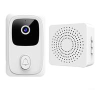 Timbre inteligente para TUYA WiFi Videoportero inalámbrico con detección de movimiento de audio bidireccional para noche Conectividad de largo alcance, blanco