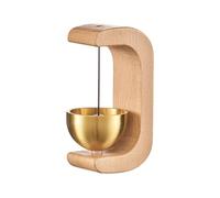 Timbre magnético de madera de haya de madera de nogal de 4,5 x 3,5 x 7 cm, montaje adhesivo, decoración de alerta de , elegante timbre de madera para decoración del hogar, regalo de