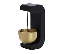 Timbre magnético de madera para tienda, elegante timbre de puerta de madera con sonido relajante para jardín, restaurante, entrada en casa (B)