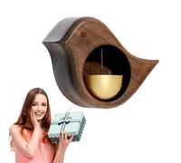 Timbre magnético de madera y latón con alarma de puerta abierta, campana de recordatorio de entrada para colgar en la puerta | timbre de la tienda decoración del hogar | 7,5 cm + 105 g
