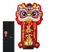 Timbre magnético para puerta - de madera de león para Año Nuevo Chino, timbre puerta - Para oficina, tienda, casa, entrada, aula, dormitorio de garaje, frontal interior y exterior