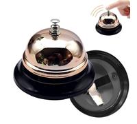 Timbre Mesa, Campana de Servicio, Timbre de Recepción, Campanas de Recepción, Campanillas de Metal, Campana de Escritorio, para Hoteles, Restaurantes, Áreas de Recepción, Bares (Oro Rosa)