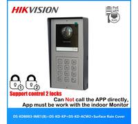 Timbre Original Hikvision, DS-KD8003-IME1(B), timbre con módulo IP para Villa POE 802.3af multilingüe, desbloqueo de código de teclado con contraseña with Surface box