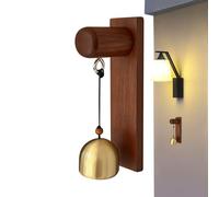 Timbre para Apertura de Puerta, Alerta de decoración de Madera, Campanas de Puerta de Cobre, para Frontal Comercial, Granja, jardín, Patio, hogar
