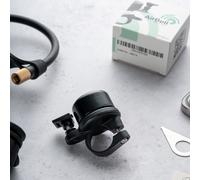 Timbre para bicicleta AirBell Original con soporte Airtag ( Negro / Anilla con tornillo )