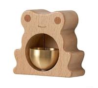 Timbre para entrada del hogar con estilo animal de la suerte, campanilla de viento de cobre para decoración de jardín y patio, bolígrafo magnético para puerta colgante (rana)