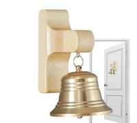 Timbre Puerta Comercio - Campana de Madera con Imán, Avisador Sonoro Manual, Diseño Elegante Decorativo, Instalación Sencilla | Adecuado Oficina Negocio Bar Casa Interior Exterior Acceso