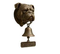Timbre Retro Timbre de puerta con forma cabeza perro for exteriores, estilo rústico vintage, for entrada, jardín, cobertizo, cabaña(Style 1)