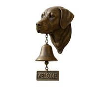 Timbre Retro Timbre de puerta con forma cabeza perro for exteriores, estilo rústico vintage, for entrada, jardín, cobertizo, cabaña(Style 4)