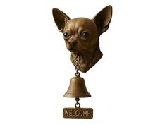 Timbre Retro Timbre de puerta con forma cabeza perro for exteriores, estilo rústico vintage, for entrada, jardín, cobertizo, cabaña(Style 10)