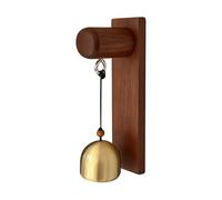 Timbre rústico de puerta - Campana de madera para comerciante | Cobre hecho con detalles acabados a mano, sonido de alerta decorativo, tamaño compacto para entrada delantera, granja, jardín, espacios