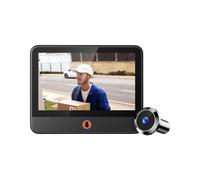 Timbre Tuya Wifi de 2 MP con mirilla y visor de movimiento PIR, cámara para puerta con pantalla de 4,3 pulgadas