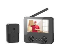 Timbre Videoportero Exterior 1080P HD Timbre Inalámbrico con Cámara Inteligente Doorbell Timbre de Video con Pantalla IPS de 4,3", Interconexión inalámbrica Bluetooth 2,4G, No Requiere WiFi (Negro)