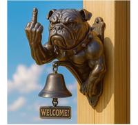 Timbres de puerta de bienvenida para perro, serie de campanas de puerta de animal único, campanilla clásico de hierro fundido, adornos para colgar, decoración al aire última intervensión, campanas de