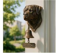 Timbres de puerta de bienvenida para perro, serie de campanas de puerta de animal único, clásico de hierro fundido, adornos para colgar, decoración al aire última intervensión, campanas de cena
