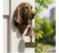Timbres de puerta de bienvenida para perro, serie de campanas de puerta de animal único, clásico de hierro fundido, adornos para colgar, decoración al aire última intervensión, campanas de cena