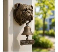 Timbres de puerta de bienvenida para perro, serie de campanas de puerta de animal único, clásico de hierro fundido, adornos para colgar, decoración al aire última intervensión, campanas de cena
