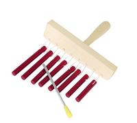 Timbres de viento de metal afinados con base de madera, campanillas de práctica musical para músicos profesionales y principiantes, instrumento de percusión de madera de metal