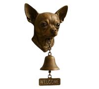 Timbres divertidos para perros, campanilla decorativa rústica vintage para fijar a la pared - Timbre de puerta con cabeza de perro para porche | para puerta de jardín patio de casa