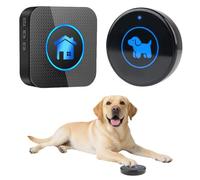 Timbres inalámbricos para perros para entrenamiento de orinal, campanas de perro para salir al exterior, timbre para perros para ir al orinal, IP55 resistente al agua, rango de 1000 pies (1 receptor y