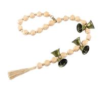 Timbres para la educación del cachorro al orinal | Alarma de entrenamiento pipí | Timbres de puerta para perros con cuentas de madera y montaje ajustable, para baño, viaje, salón, balcón, patio