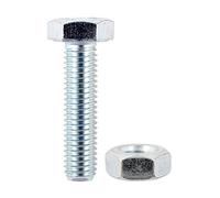 TIMco 1050SNZP - Bzp Hex Set Y Tuerca - Plata