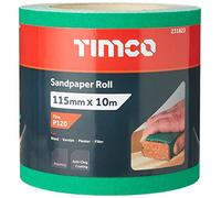 TIMCO 231823 - Rollo de papel de lija (grano 120, 115 mm x 10 m), color verde