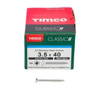 TIMco 35040CLASS - Pz2 Csk A2 Acero Inoxidable Clásico Tornillo