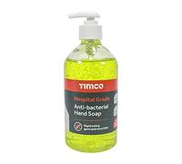 TIMCO 432088 Jabón de manos antibacteriano de grado hospitalario, botella de bomba-500 ml Herramientas y juegos de limpieza, amarillo